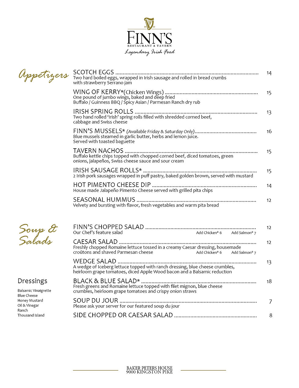 Irish Restaurant United States Finn's Restaurant & Tavern